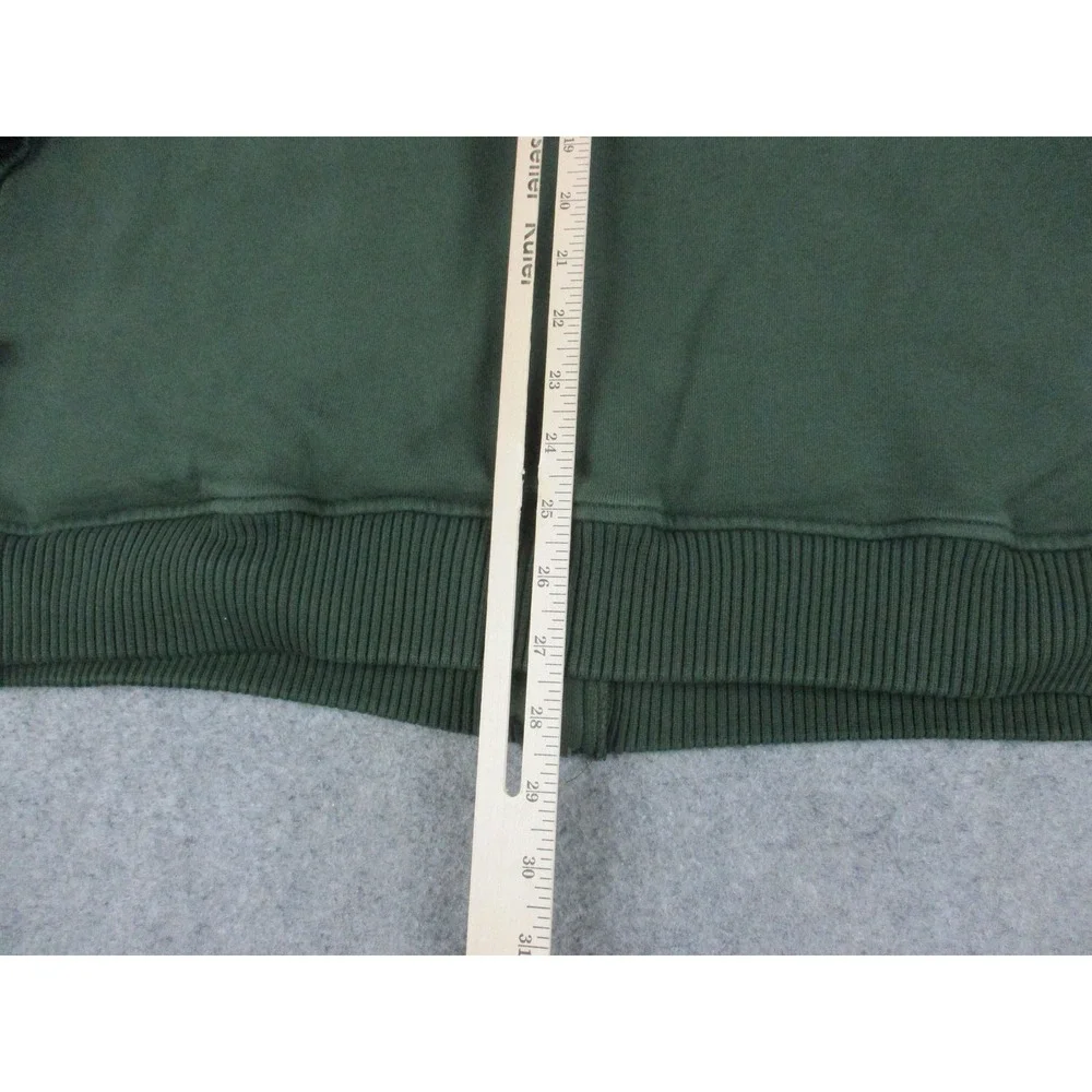 Allen Edmonds Jacket Mens Extra Large Green Bomber Fleece Lined Full Zip Pockets